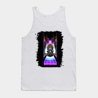 Neon Dominion: The Raccoon's Cyber Throne Tank Top